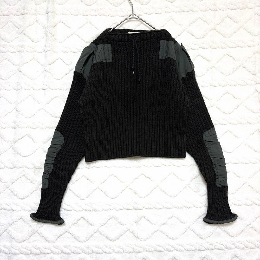 fumika_uchida フミカウチダ ボンバークロップドニット 36 カーキ