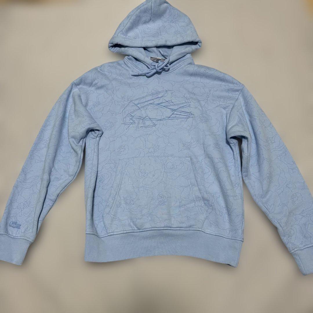 う*お様 LACOSTE リラックスフィット パーカー US XS ライトブルー