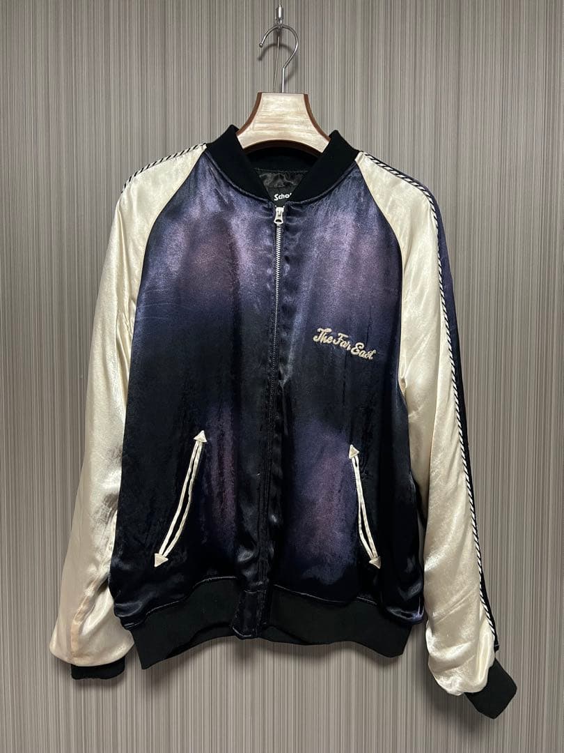 Schott スカジャン L 黒/シルバー