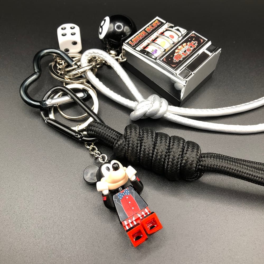 ミニスロットマシン＆ミッキー じゃらじゃらキーホルダー バッグ