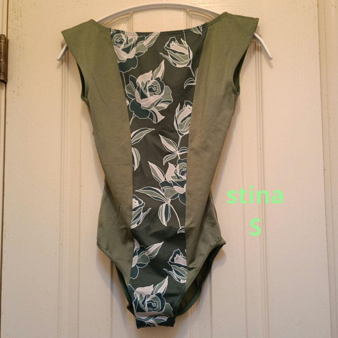 美品 stina スティナ オリーブグリーン レオタード S