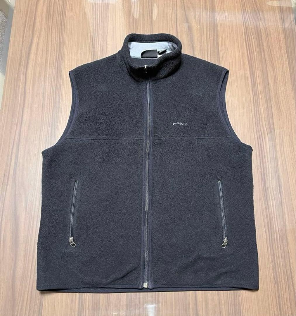 パタゴニア シンチラ フリース ベスト Lサイズ 黒 ブラック コロンビア