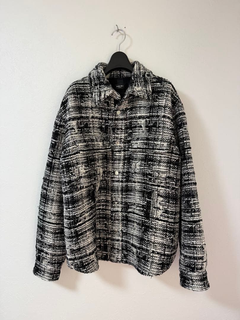 AMIRI ツイード　ブルゾンジャケット　アミリ　サイズM ホワイト