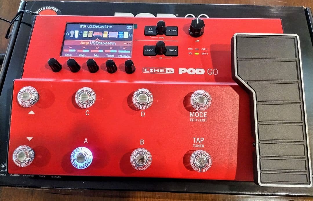 LINE 6 POD GO 限定レッド ギターマルチエフェクター