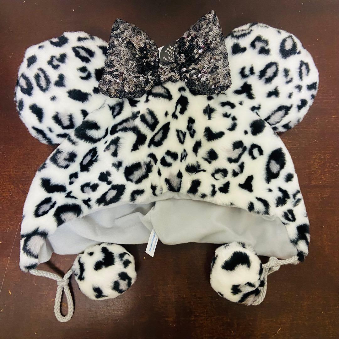 新品】 ミニー ファンキャップ レオパード ホワイト ディズニー
