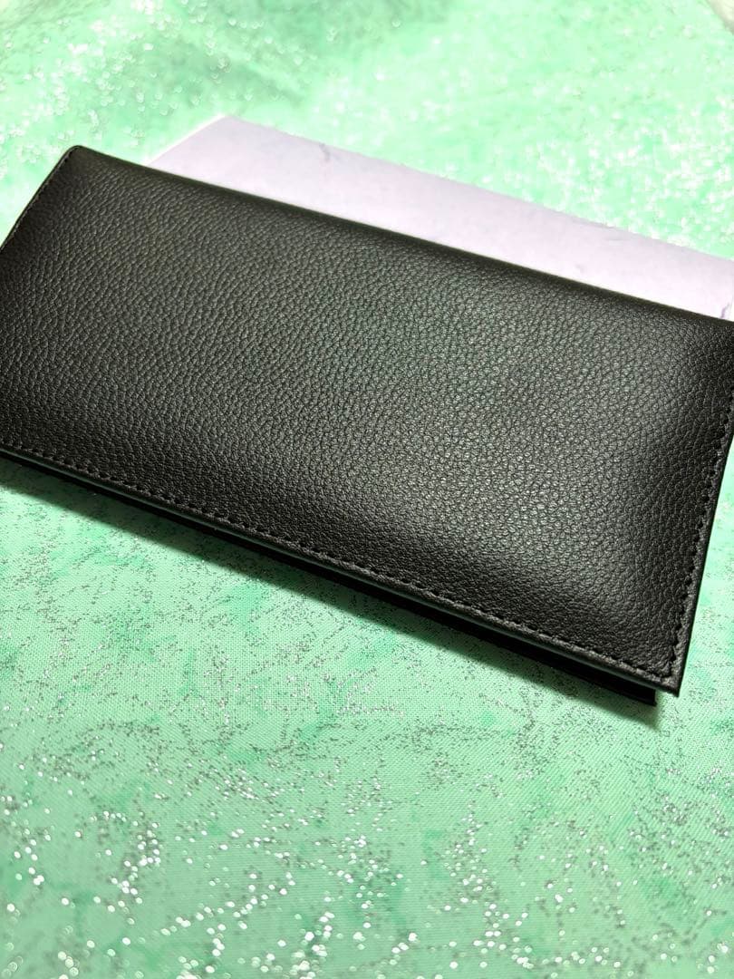 皇居 限定 長財布 ブラック 東御苑 本丸 売店 本革 黒 折り財布 皇居