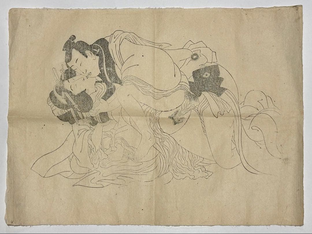 大型 春画 木版画」8枚|艶本 わじるし 枕絵 和本 浮世絵 - メルカリ