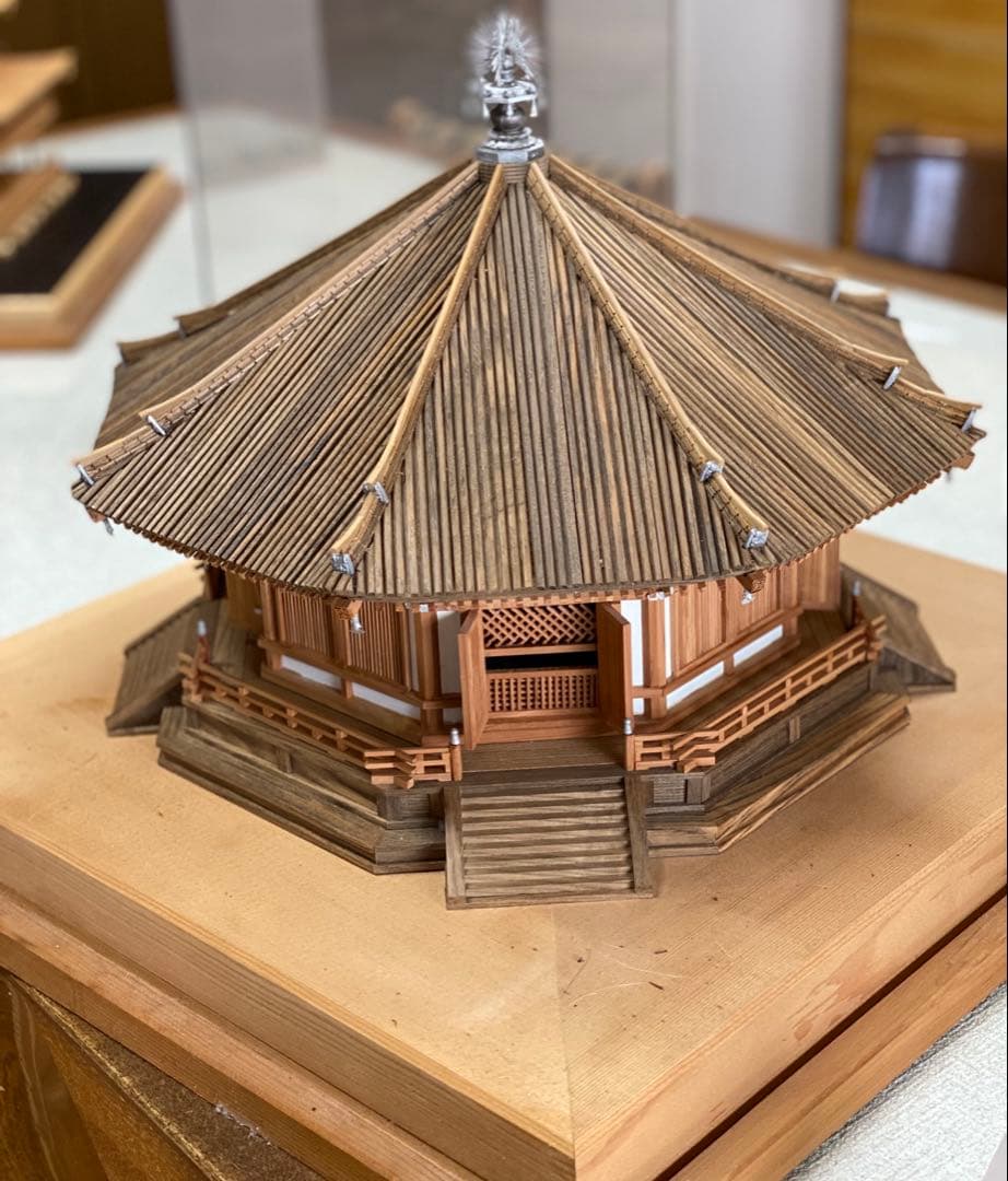 小林工芸　1/50法隆寺夢殿　ジオラマ　小林工芸　ウッディージョー　2
