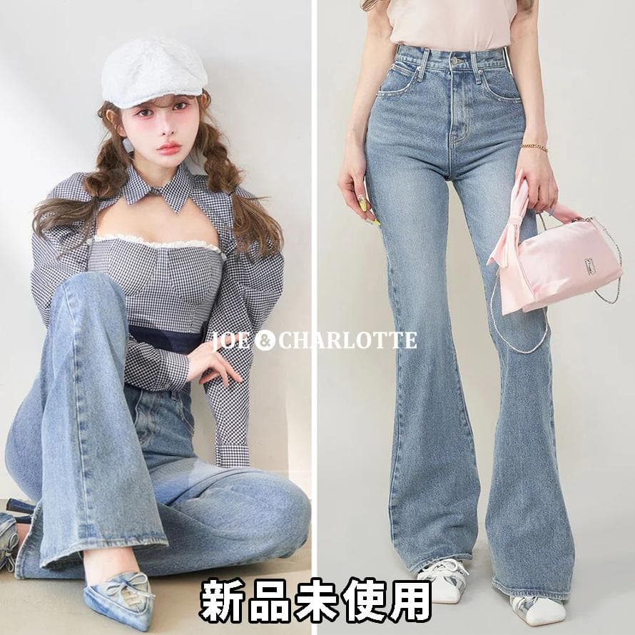 ダーリッチ darich セミフレアデニムパンツ BLU ブルー S 裾上げ済み