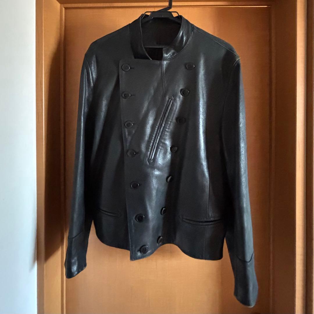 ジャケット・アウター agnes b. HOMME Napoleon leather jacket 1 中古・古着通販】agnes b homme (アニエスベーオム) コットン