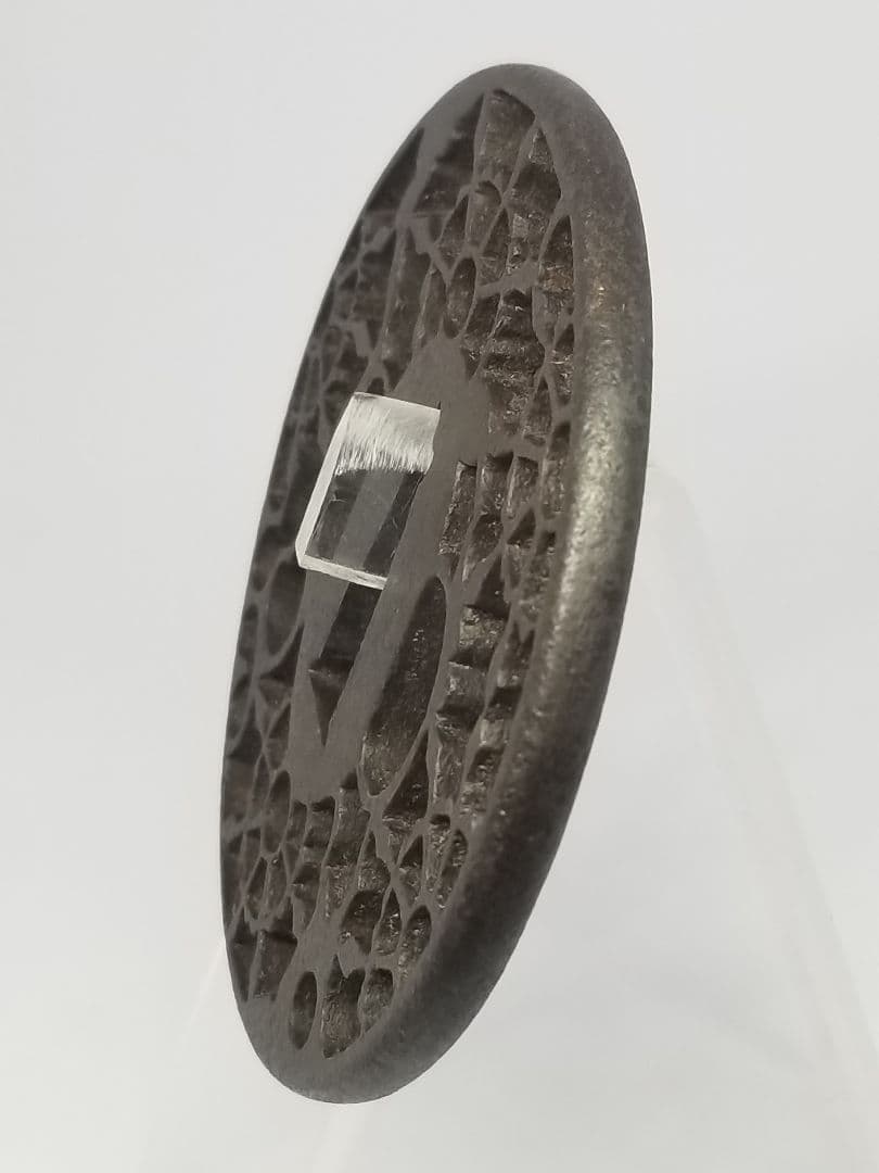 輪法散図透鐔 無銘 京透 尾張 大五郎 箱付 江戸期 鉄