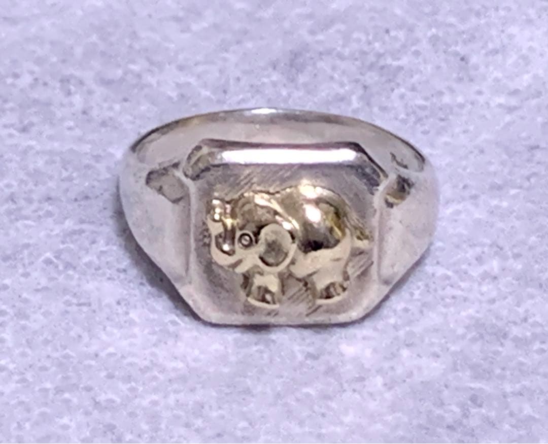 Pocket かわいいK10ベビーゾウとシルバーリング (レア ) ( 男女 )