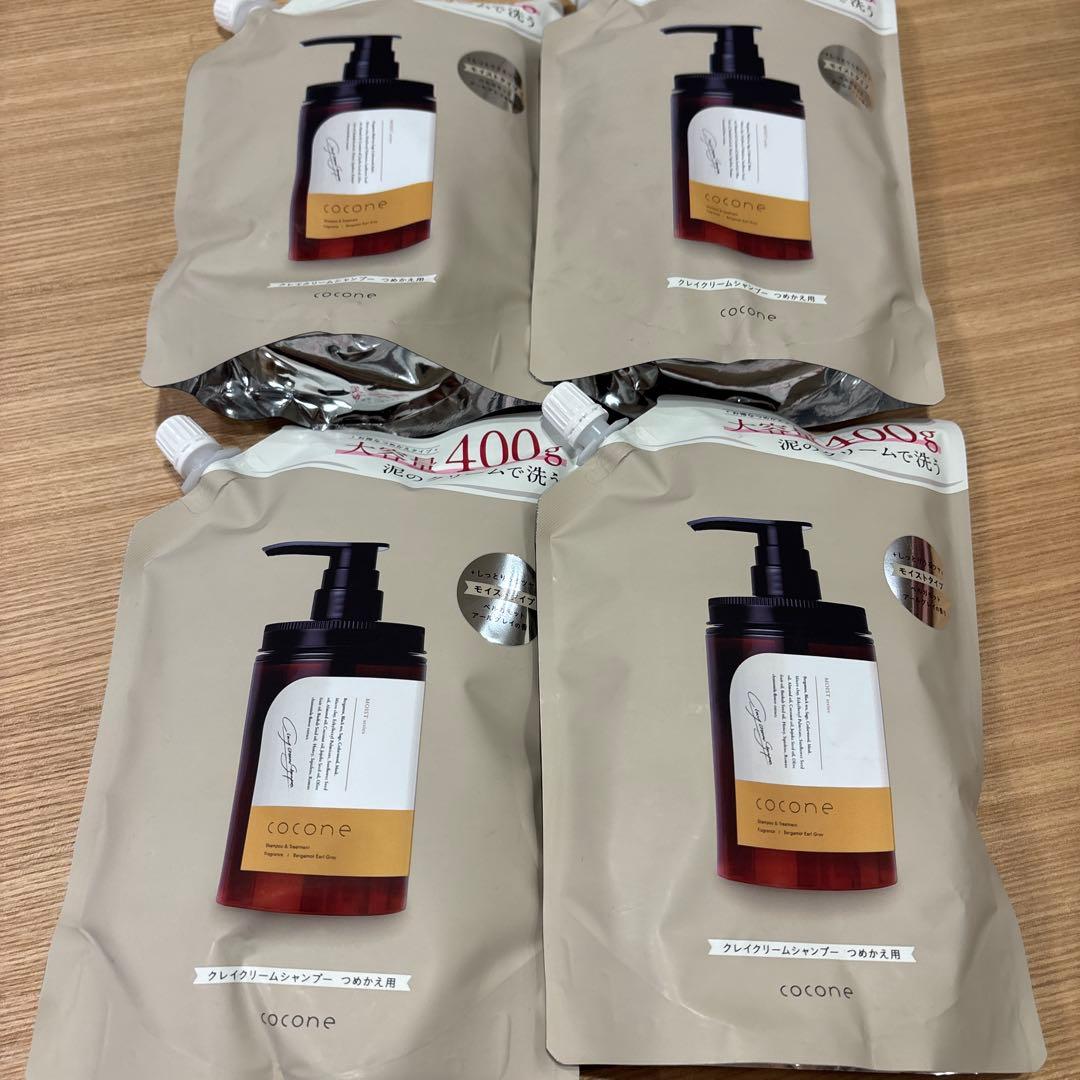 ココネ クレイクリームシャンプー モイスト 詰め替え 400g 4個セット
