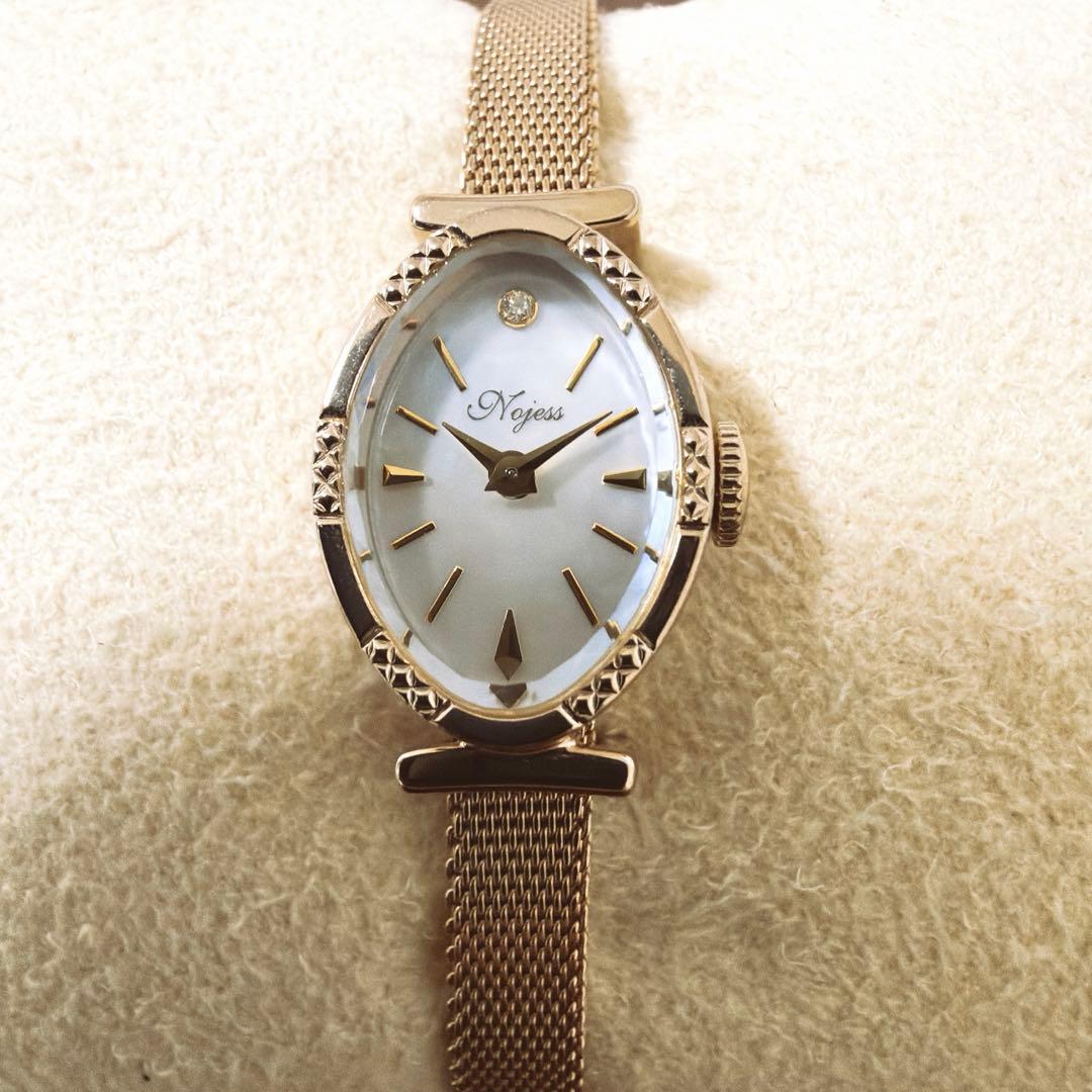 NOJESS ノジェス 腕時計 レディース 小ぶりオーバル ゴールド NOJESS（ノジェス） 腕時計 ゴールドジュエリーウォッチ レディース