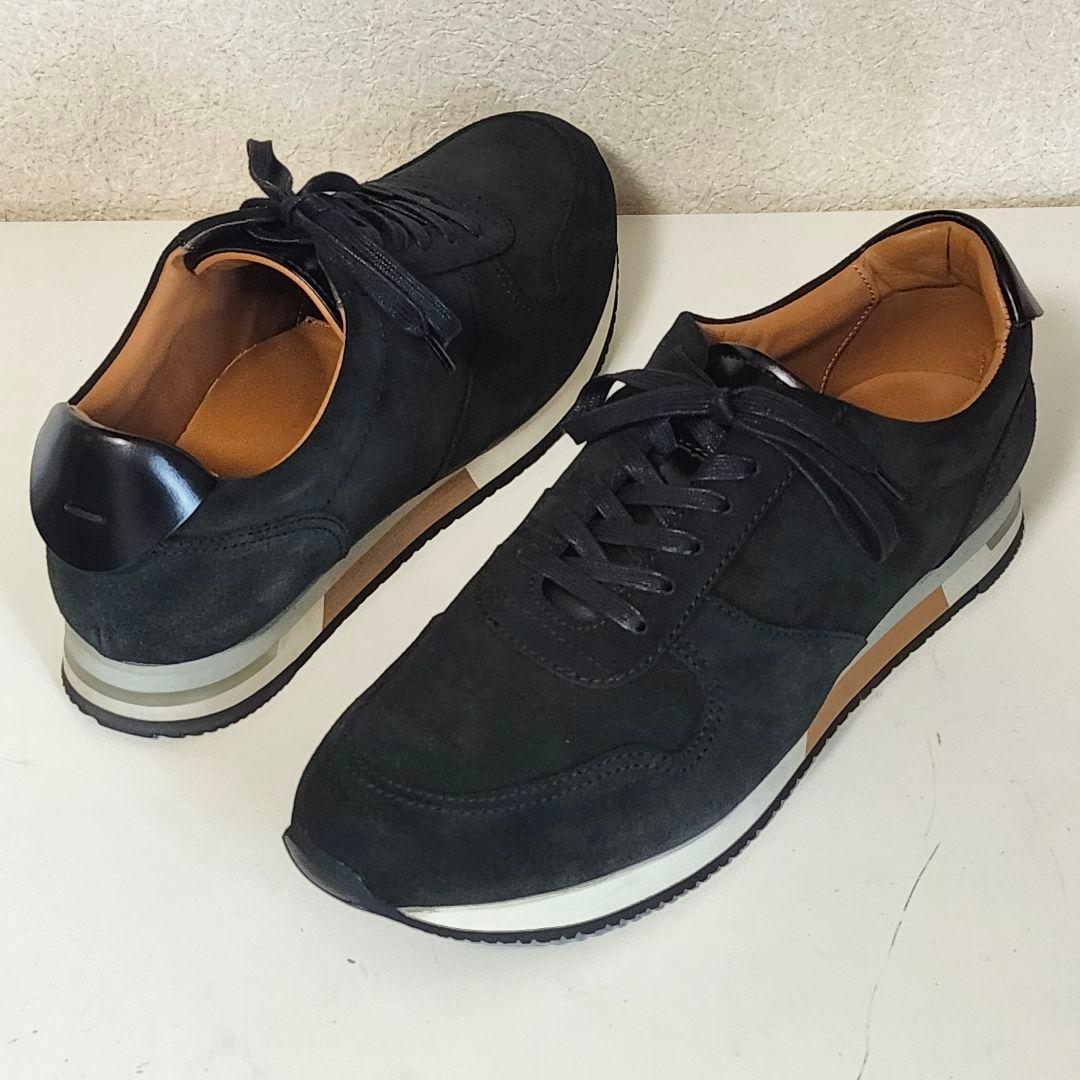 新品 アシックス ランウォーク 26EEE ブラック ヌバックレザー スニーカー