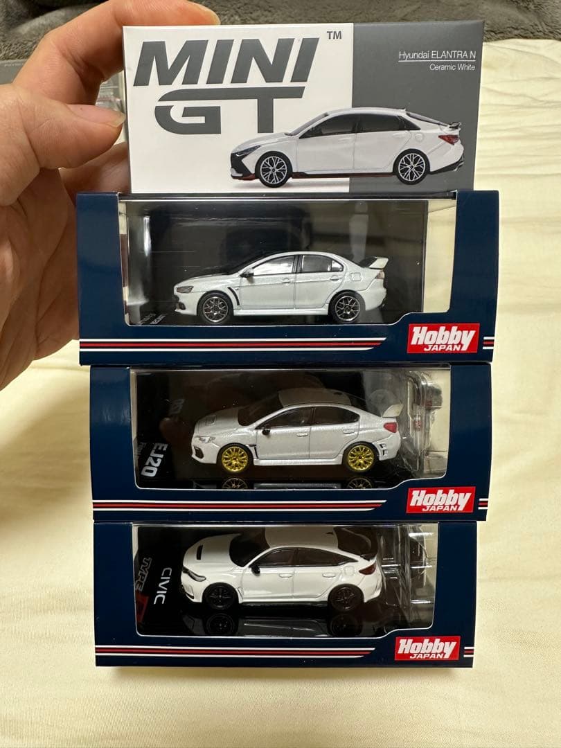1/64　ミニカー　シビック　TYPE　R、ランサー、　WRX、エラントラN ホビージャパン 1/64 ホンダ シビック タイプR FL5 YOKOHAMA ADVAN