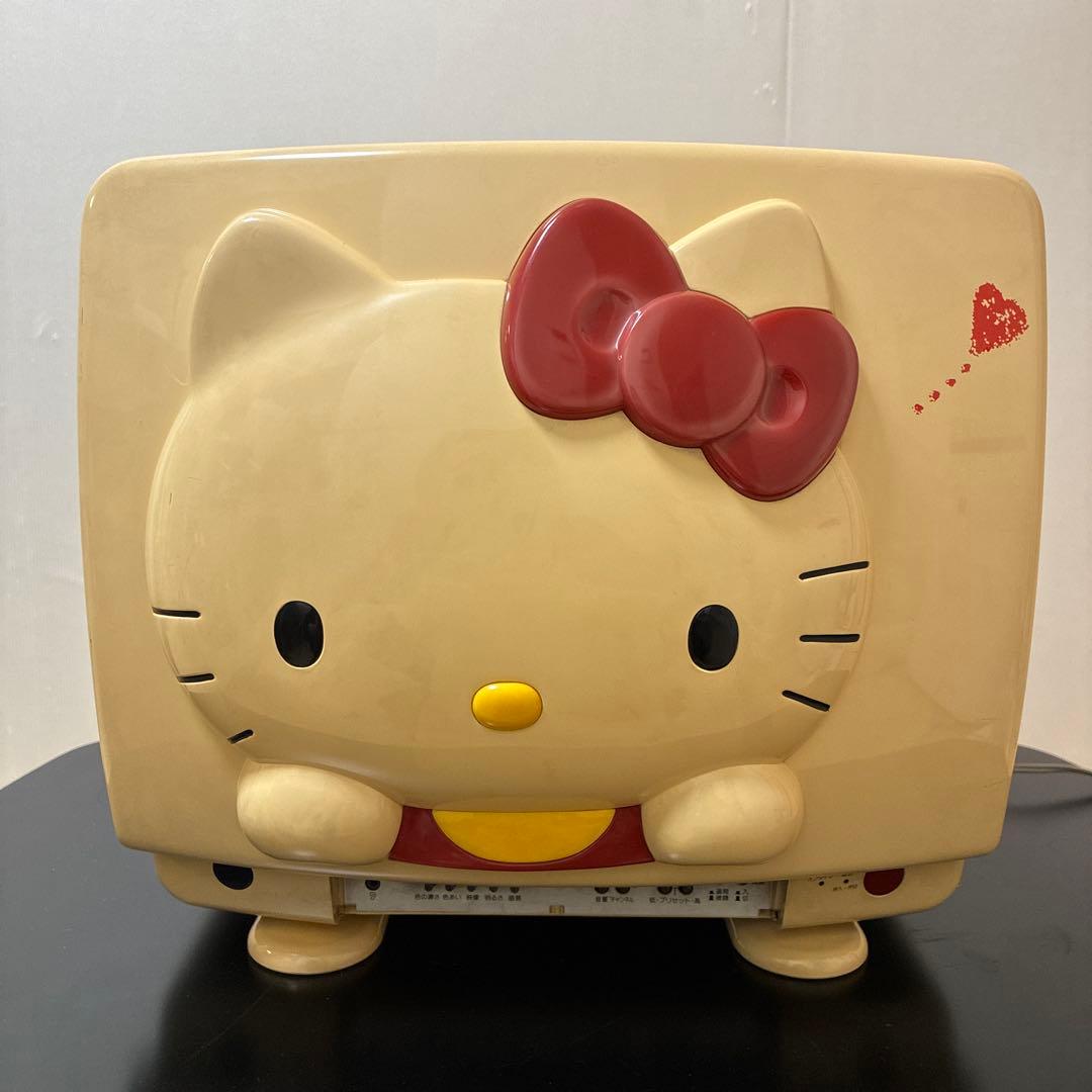 希少　限定 サンリオ キティ ブラウン管 テレビ 通電確認　C-14KTY