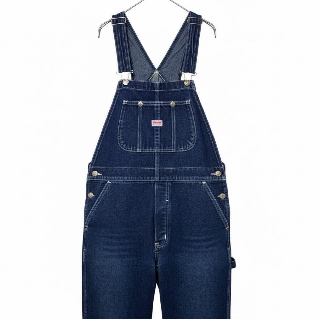 ROUND HOUSE ラウンドハウス デニムオーバーオール USA製 L相当 中古・古着通販】round house (ラウンドハウス) デニムオーバーオール