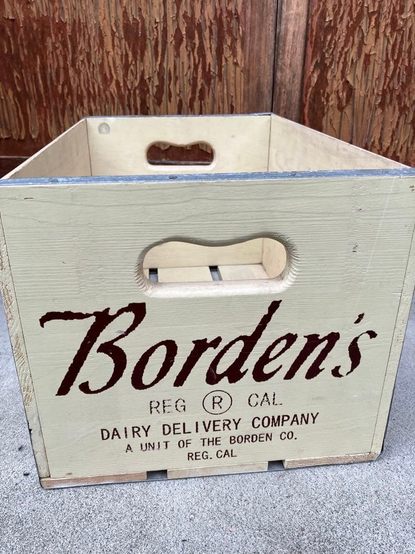 Borden's ミルク 木箱 ウッドボックス レトロ ビンテージ ① - メルカリ