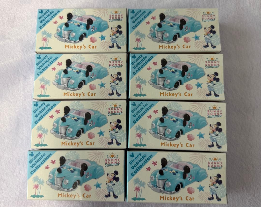 ディズニー2025 サニーサニーサマー　ミッキーカー　8点セット トミカ