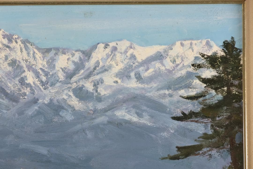 【真作】　大渕繁樹　「 潮騒 」　F8号　油彩　雨晴海岸　師：樋口洋　BK095