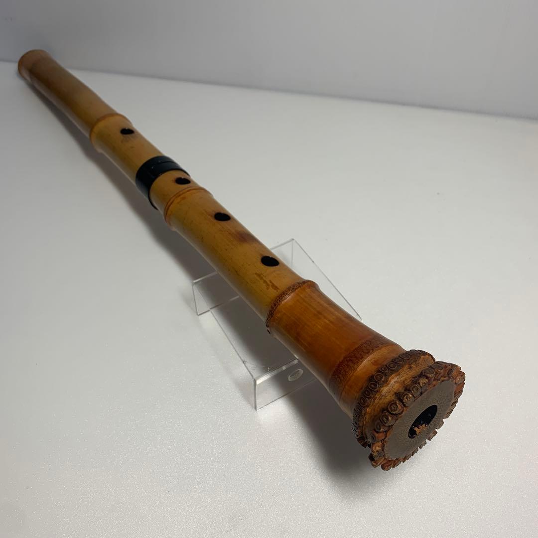 尺八本体 竹製 全長546mm 松月 和楽器 竹製　伝統的なデザイン 尺八