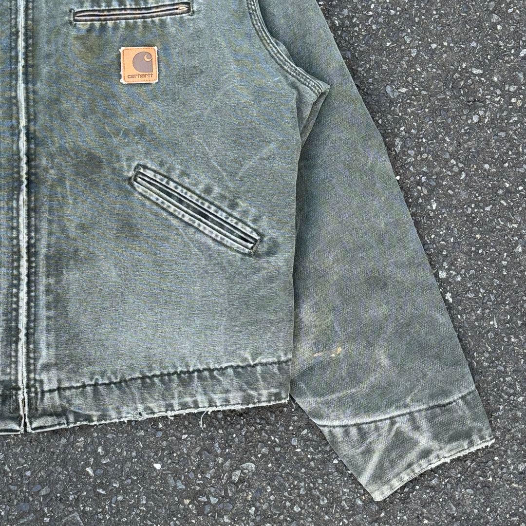 希少 Carhartt/カーハートデトロイトジャケットモスグリーン J97MOS