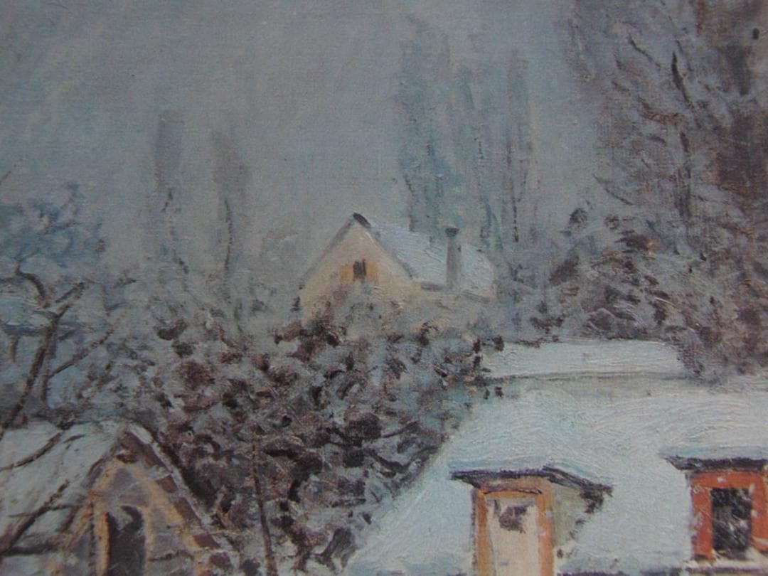 アルフレッド・シスレー、【雪のルーヴシエンヌの庭】、希少な額装用