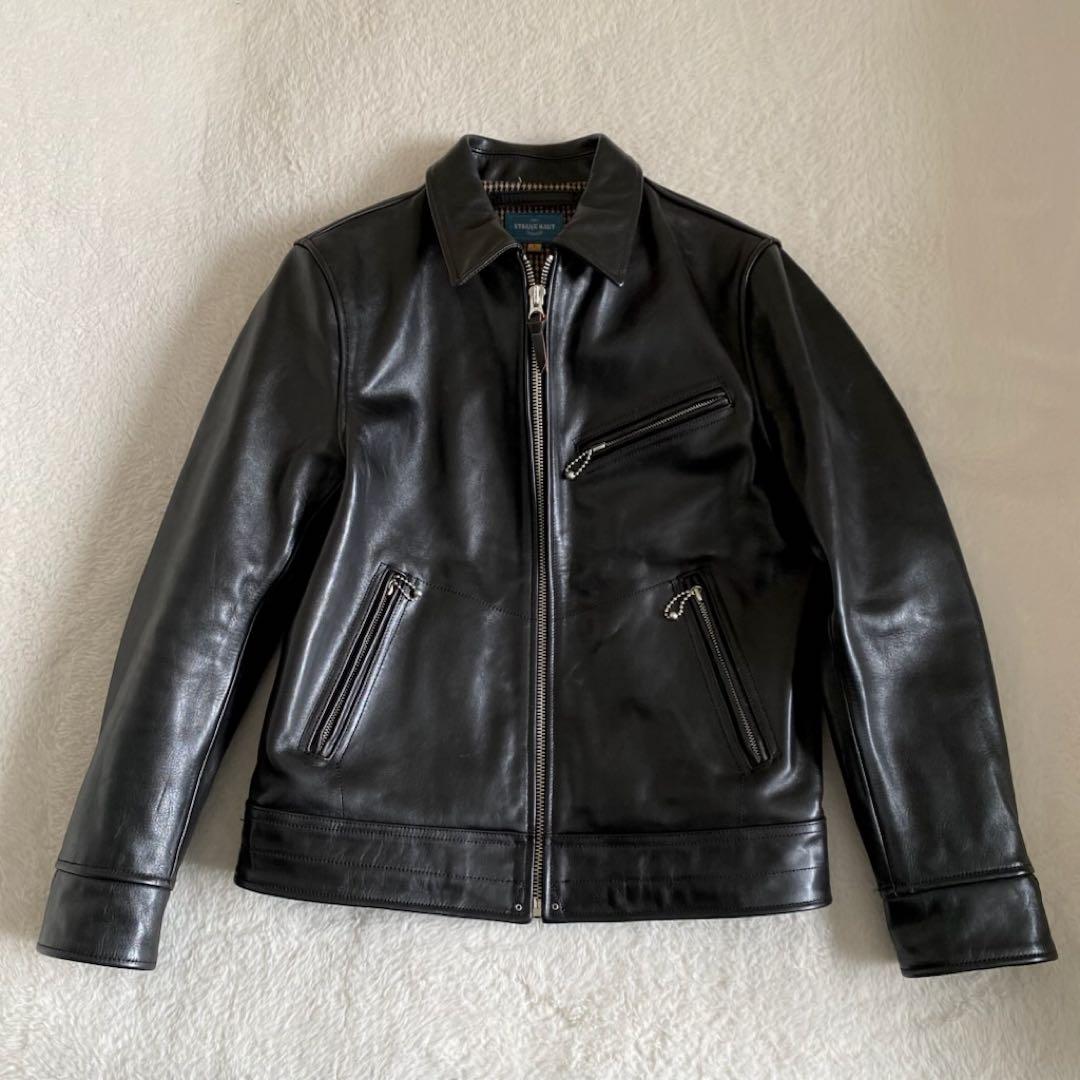 【美品】STARKE HAUT 茶芯　馬革　レザージャケット　トラッカー　L