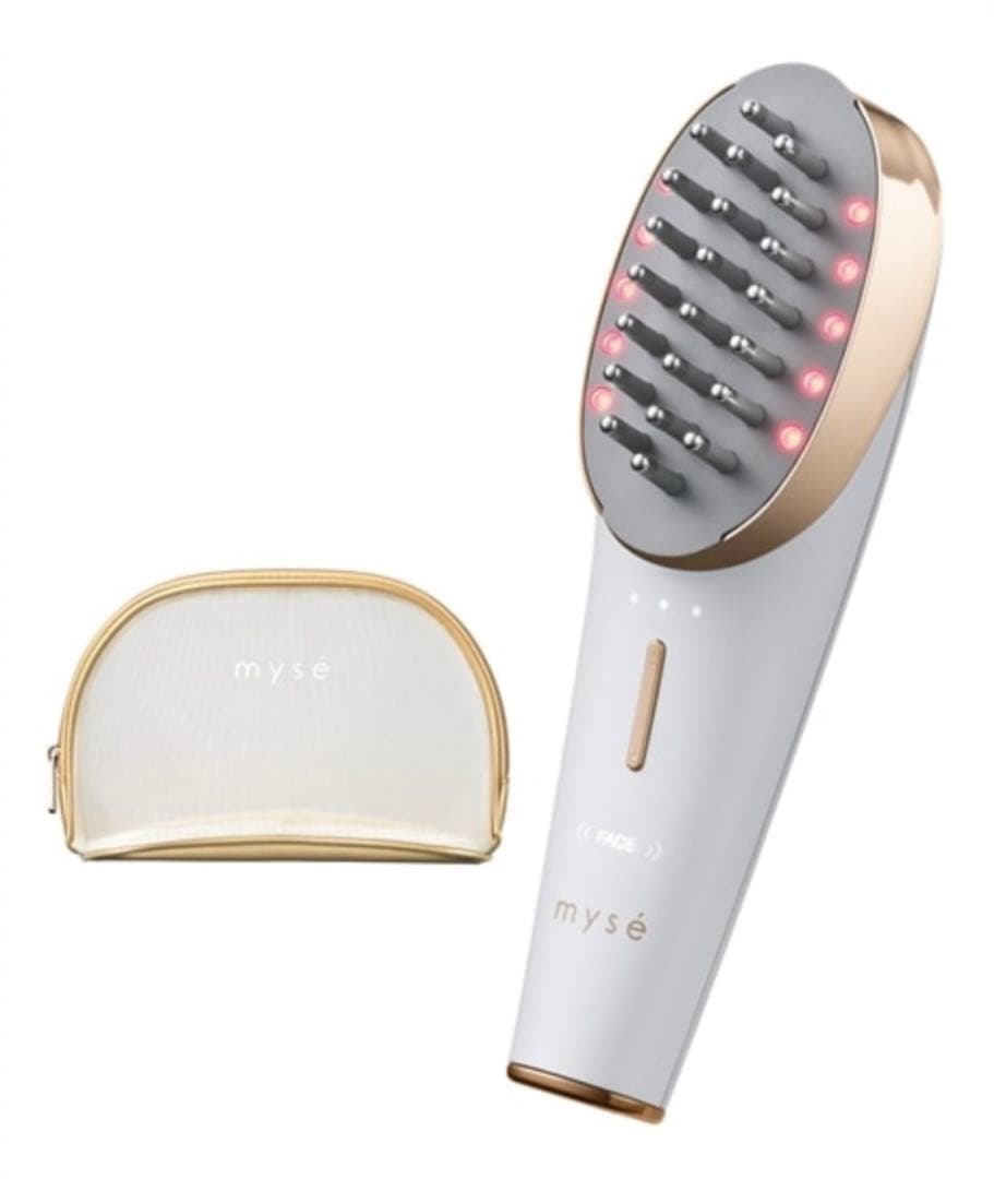 mysé スカルプブラシ ホワイト・ゴールド