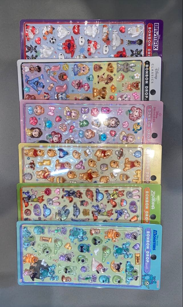 M*I様 【正規品】ボンボンドロップシール ディズニー 6種セット
