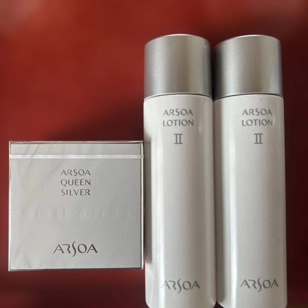 ARSOA QUEEN SILVER 洗顔料 135gローションⅡ２本