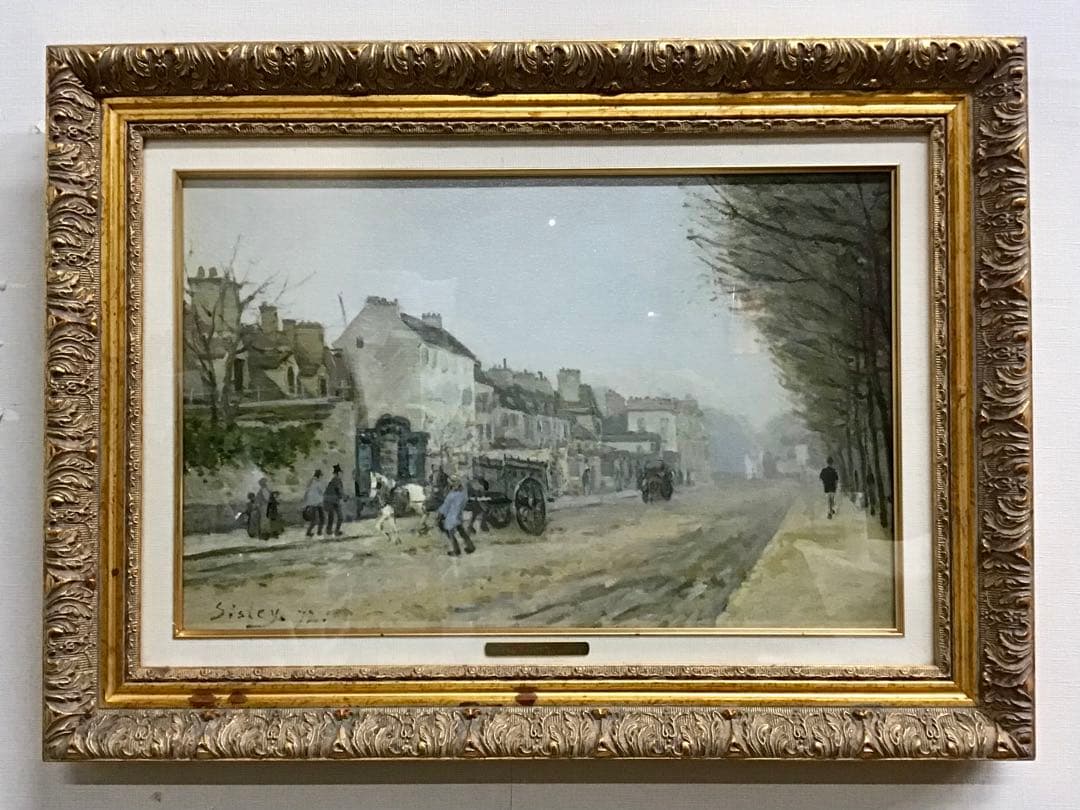 管52☆絵画☆アルフレッド・シスレー☆ アルジャントゥイユの馬車広路☆複製画