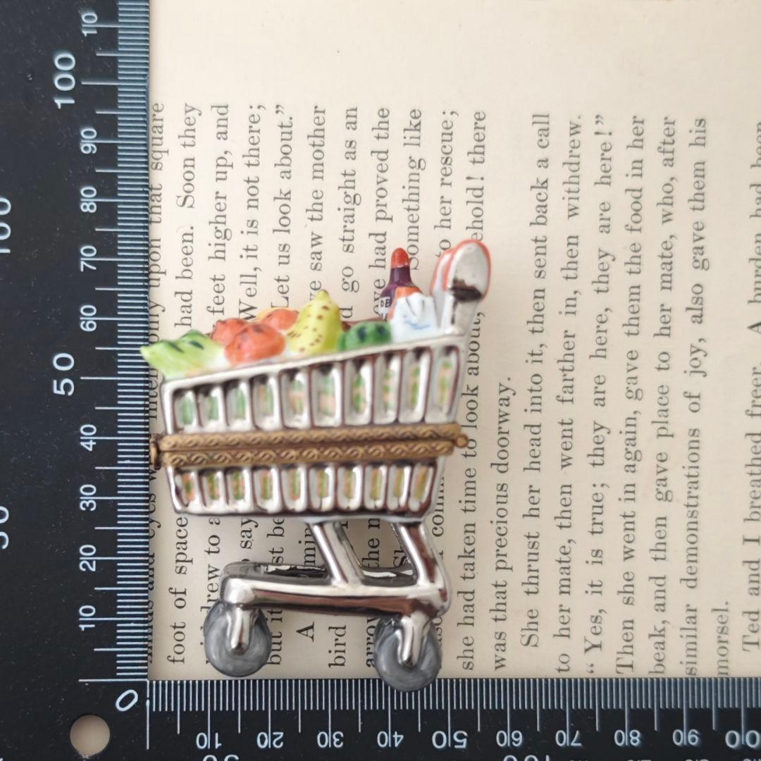 リモージュボックス ショッピングカート フランス製 小物入れ ミニチュア