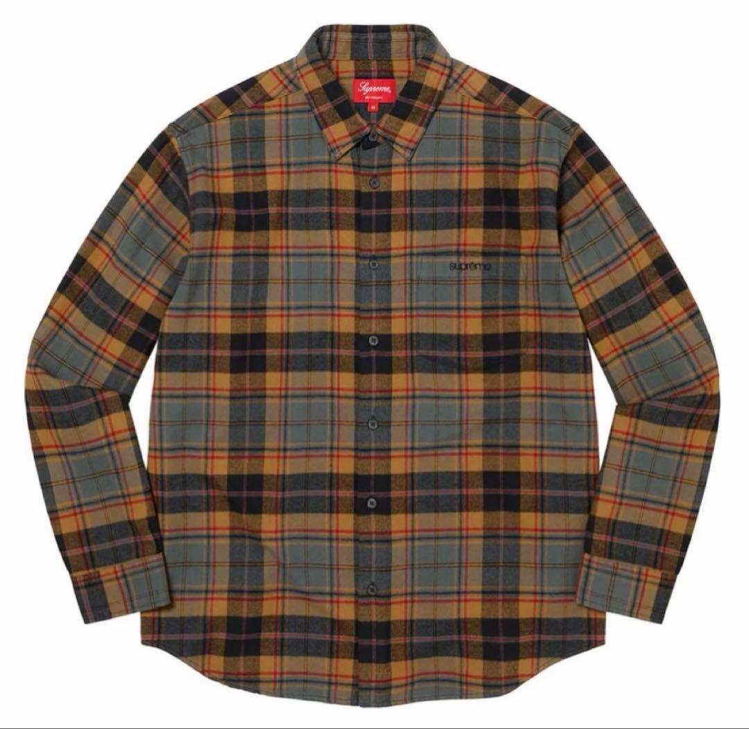 トップス Supreme Plaid Flannel Shirt Black L