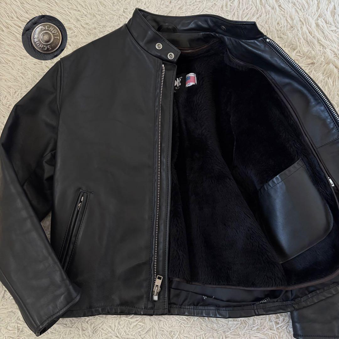 聡*樹様 Schott 641 シングルライダース USA製 40 レザージャケ Schott N.Y.C（ショット） Schott USA LINE 641 ステアハイド シングル