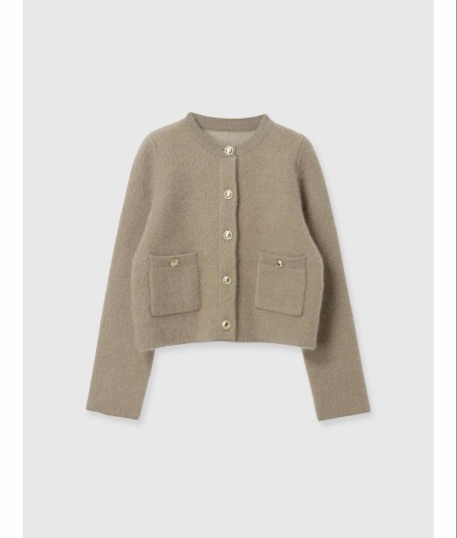 anuans カシミヤニットジャケット anuans（アニュアンス） ジャケット ノーカラージャケット 「ZOZO限定