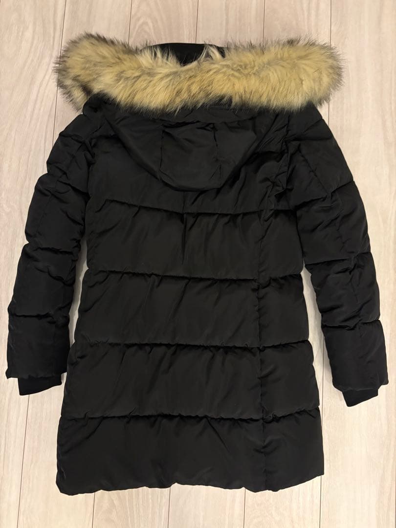 ZARA ロングダウンコート ブラック ファー付 −20℃対応 撥水 防風