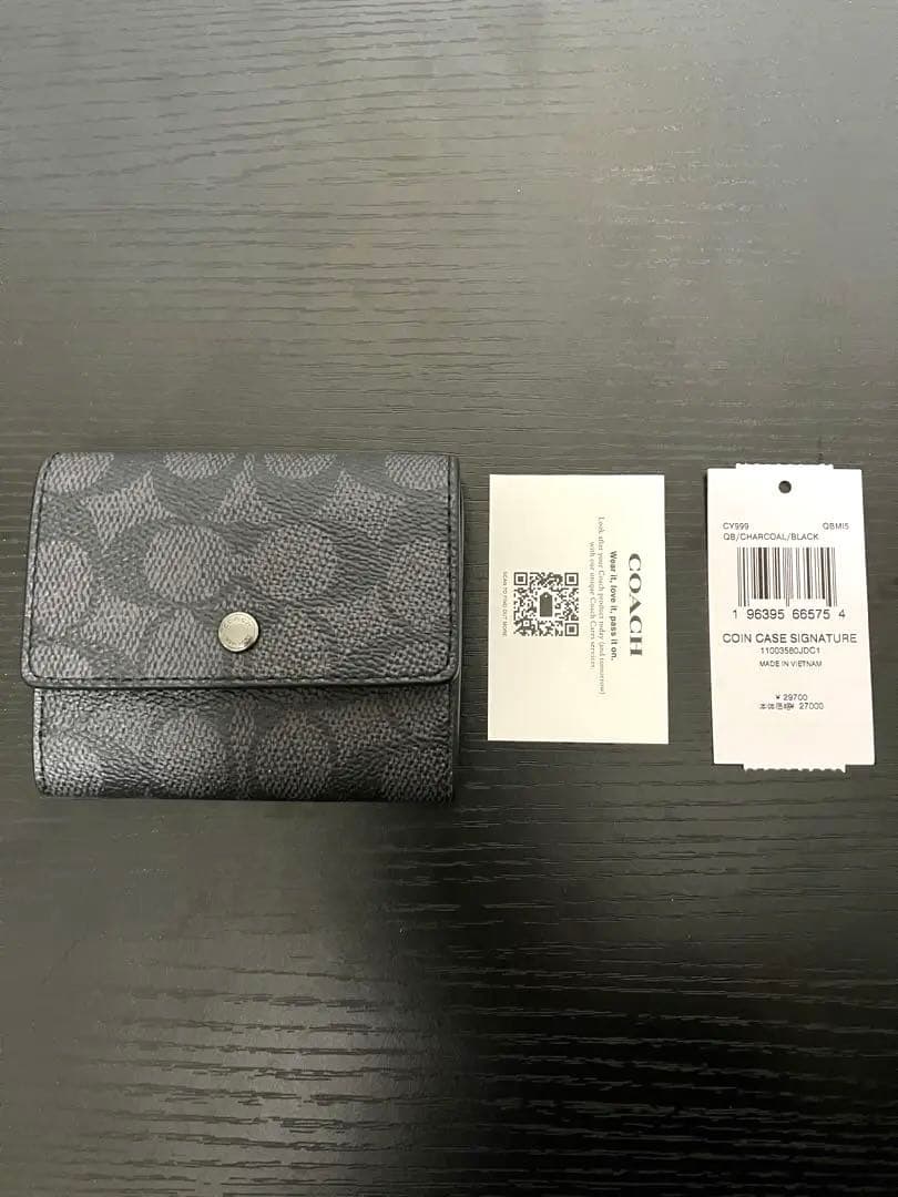 新品未使用　COACH  ケース・シグネチャー キャンバス　ブラック