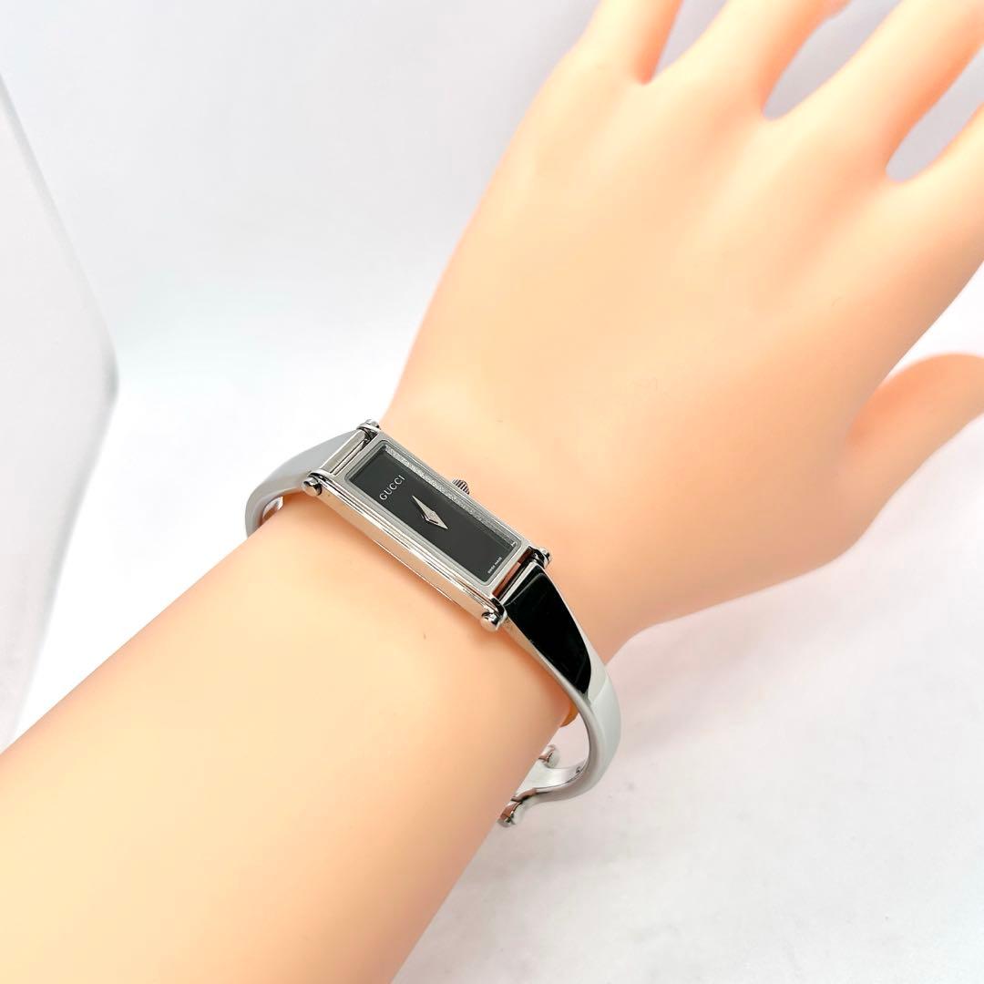 新品電池 稼働 GUCCI 1500L バングルウォッチ QZ シルバー - メルカリ