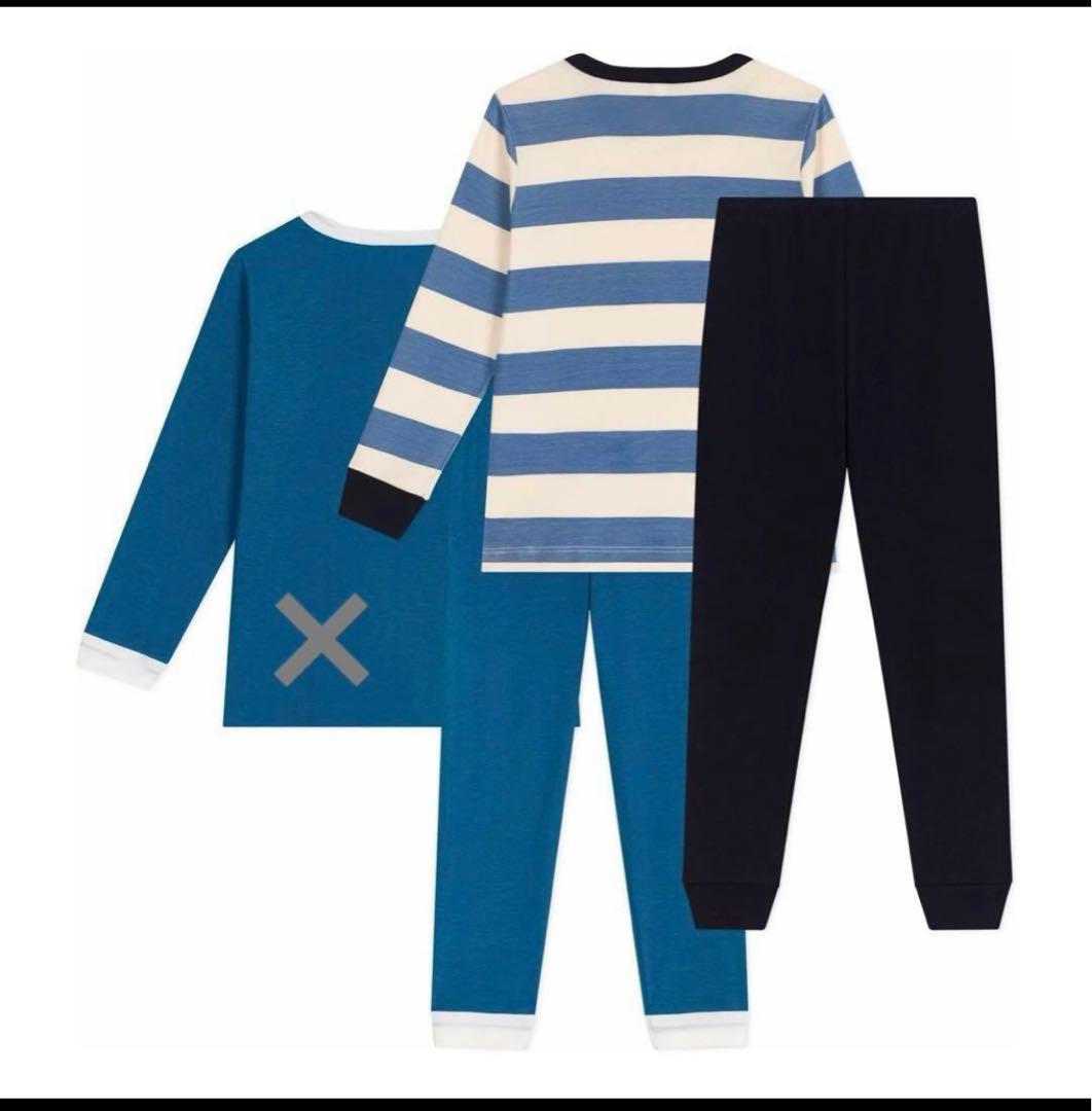 プチバトー 新品 未使用 長袖 パジャマ ボーダー 12ans - メルカリ