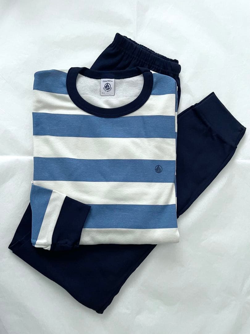 プチバトー 新品 未使用 長袖 パジャマ ボーダー 12ans - メルカリ