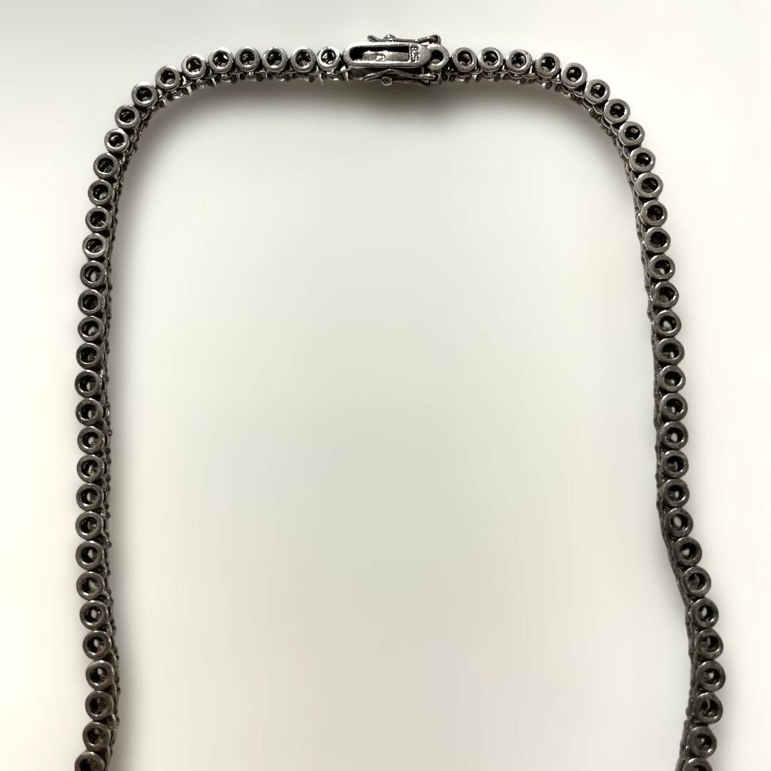 シルバー925 テニスネックレス（J刻印） & テニスブレスレットセット