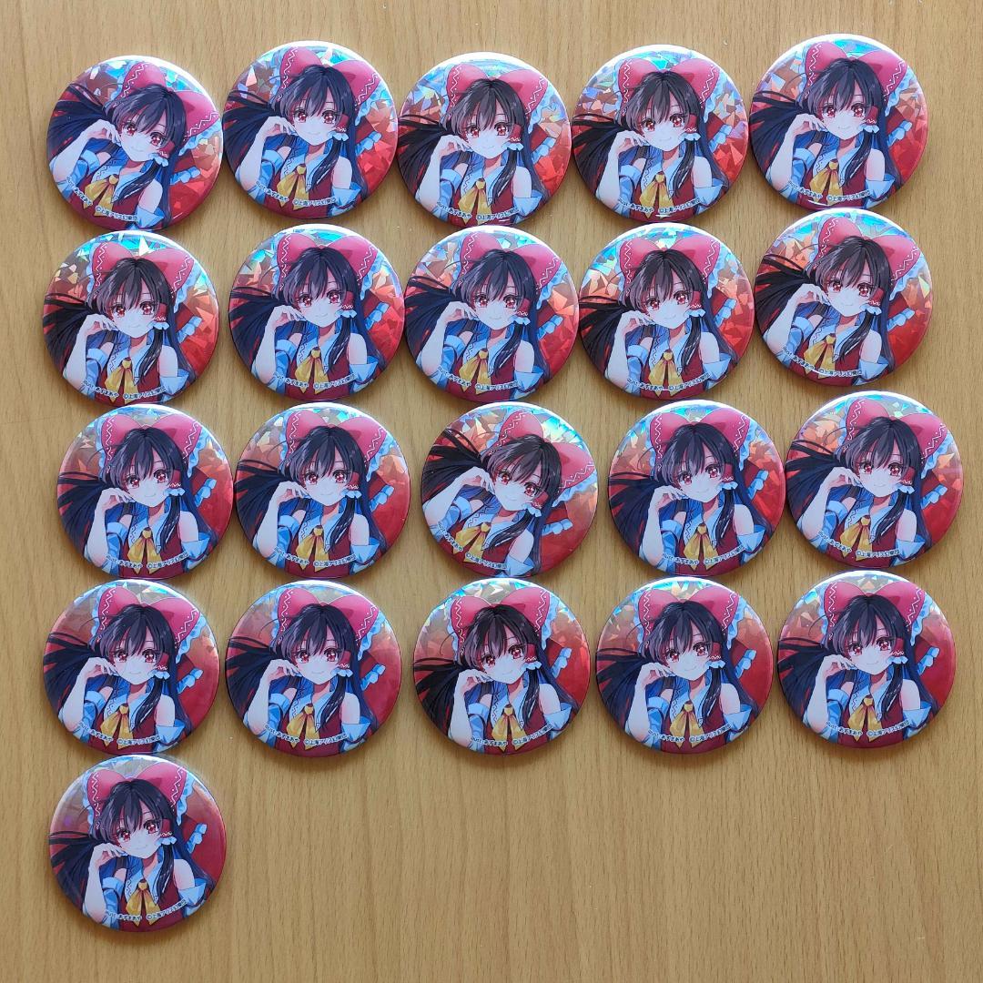 博麗霊夢 ダイソー BIGホログラム缶バッジ 東方project まとめ - メルカリ