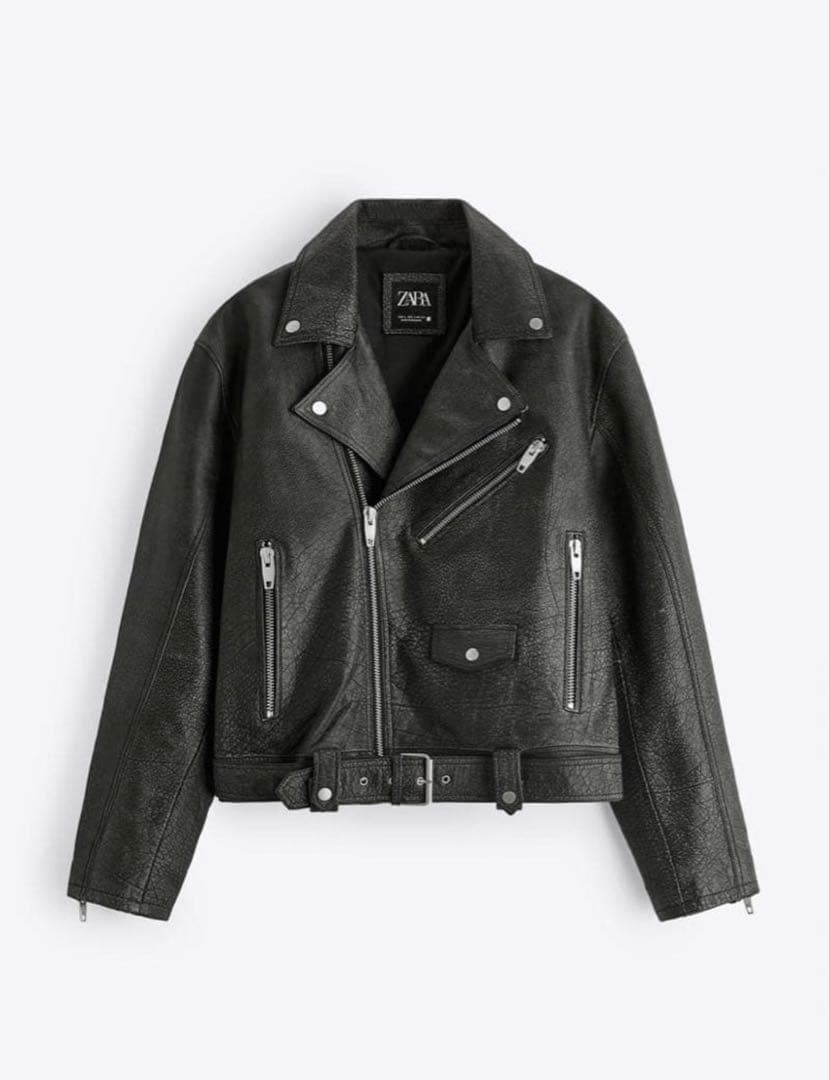 ZARA 本革ライダースジャケット