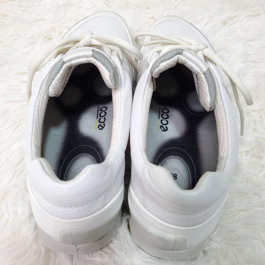 試着のみ】ecco ゴルフシューズ バイオム スパイクレス 24cm ホワイト