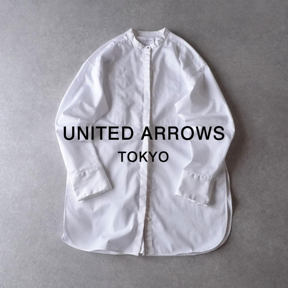 美品 ユナイテッドアローズ TOKYO 2万 ブサムロングシャツ ブラウス 66