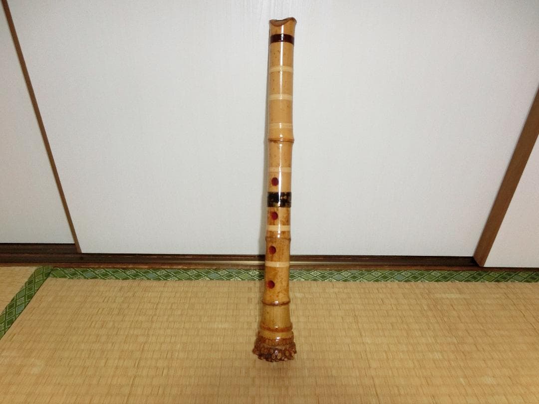 尺八　一尺六寸管（琴古流） 尺八 (しゃくはち） 玉山銘 真竹 琴古流 1尺6寸管 Gyokuzan