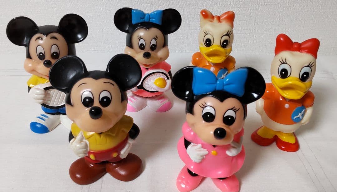 【非売品】三菱銀行 ディズニー貯金箱 2体セット☆三菱銀行 ミッキーマウス・ミニー ソフビ人形 貯金箱 10