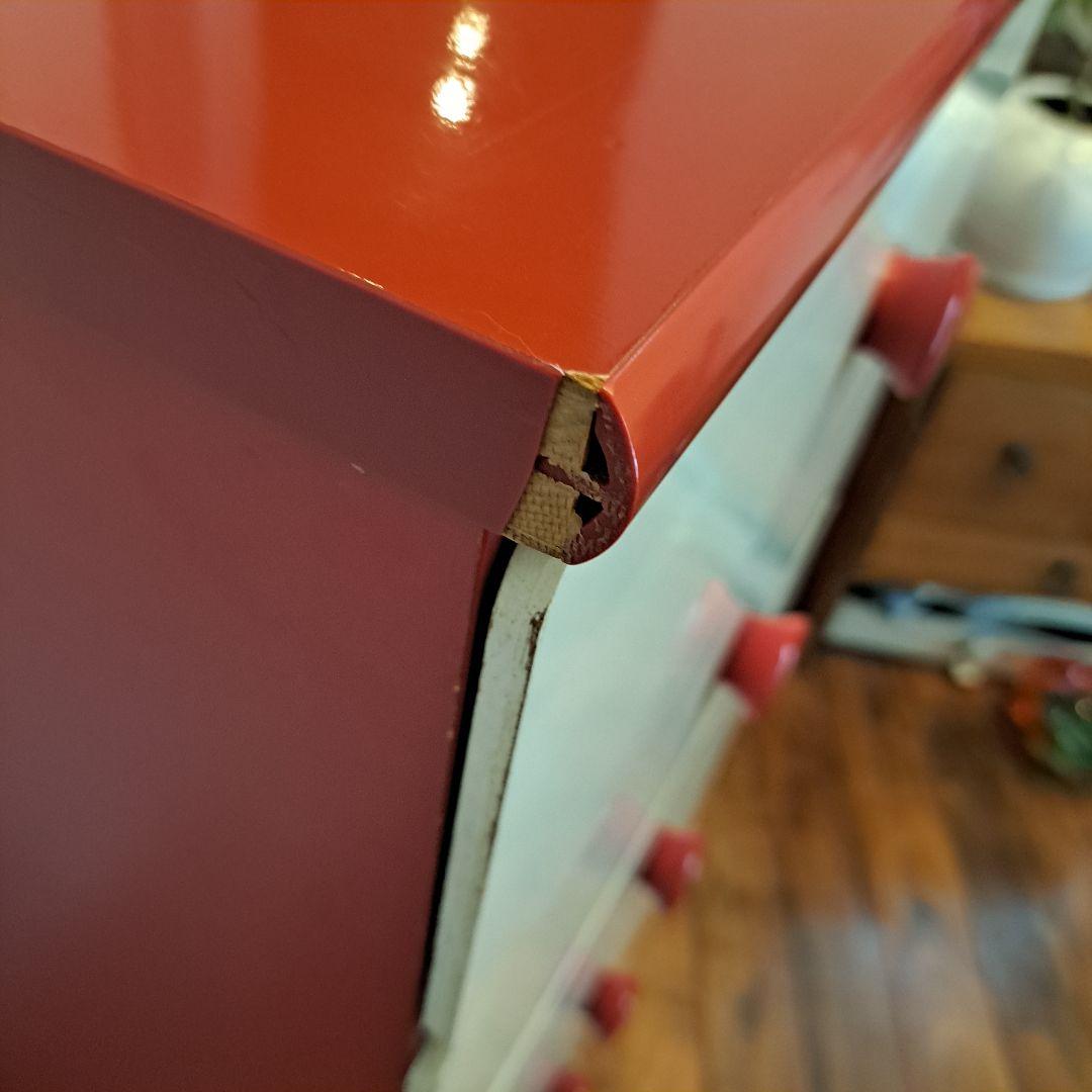 大幅値下げ スペースエイジ レトロ チェスト 赤 白 - メルカリ